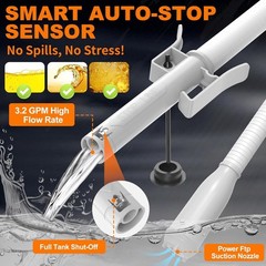 Automatic Fuel Transfer Pump with Auto Stop Sensor Overfill Protection, Fast …