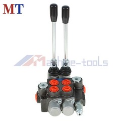 11 GPM 2 Spool SAE Ports Hydraulic Monoblock Double Acting Control Valve