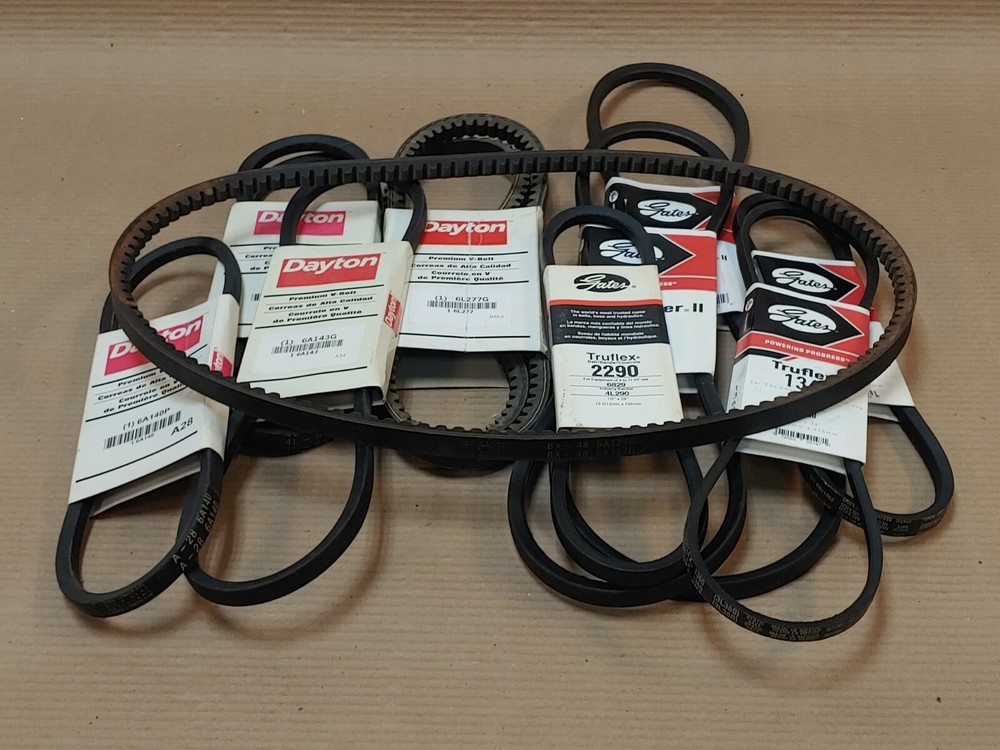 NEW LOT OF 10 DAYTON AND GATES BELTS SEE DESCRIPTION FOR MODELS IN THIS LOT