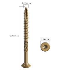 #10 * 3″ Deck Screws, (137Pcs) 2 Lbs.Exterior Wood Screws, Rust Resistant Epoxy