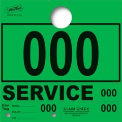 Green Service Department Hang Tags Window Tag 1000 Per Box