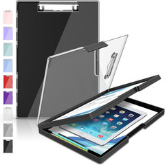 Clipboard with Storage,Plastic Clip Boards 8.5X11 with Storage, Black | Dual Sto