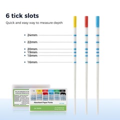 Dental Endodontic Gutta Percha Points/Absorbent Paper Points 0.04/F1 F2 F3 Scale