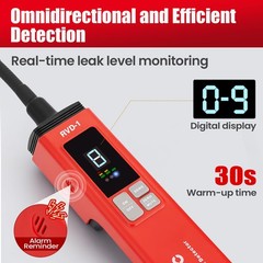 HVAC Refrigerant Leak Detector, Heated Diode Sensor, Battery Powered Halogen …
