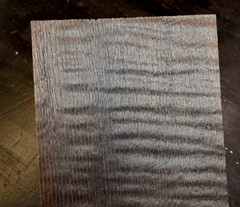 Fumed Curly Oak Raw Wood Veneer Sheet 9 x 31 inches 1/42nd thick 2305-10