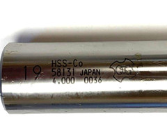 19.00 mm 4 FLUTE SINGLE END COBALT END MILL 3/4″ SHANK OSG 5813100