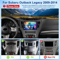 4+64GB Android 14 9Inch Car Stereo for Legacy 2009-2014 Carplay Android Auto