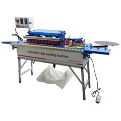 Woodworking Edge Bander for Curve Straight Line Edge Banding W/Dust Device,Stand