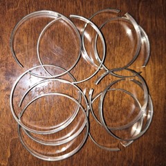 Lot of 10 Silver 56% BAG-7 Brazing Rings Prince Izant 2.25 OD 93 Grams Not Scrap