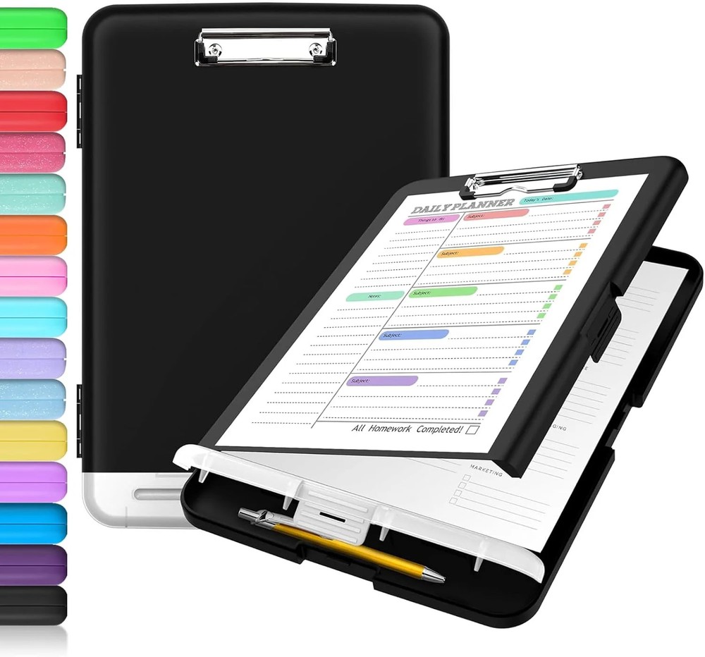 Sooez High Capacity Clipboard with Storage – 14.5″ x 10″ – Black