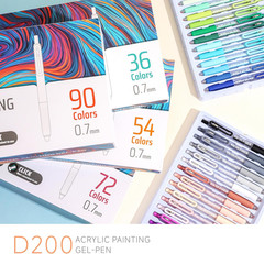 Acrylic Colored Pens, 0.7Mm Fine Point Acrylic Paint Retractable Pastel Gel Pens