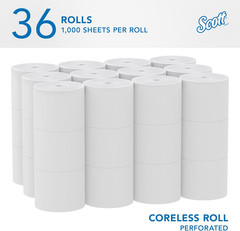 Essential Coreless High-Capacity Standard Roll Toilet Paper, Bulk (04007), 2-Ply