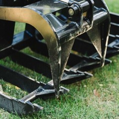 Titan Attachments HD 72in Skid Steer Root Grapple Bucket Attachment, 1/2in Thick