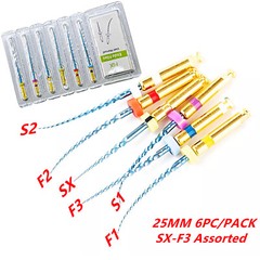 21/25MM Dental Endo Rotary Files Blue Taper NITI Endodontic Root Files 6pcs/pack