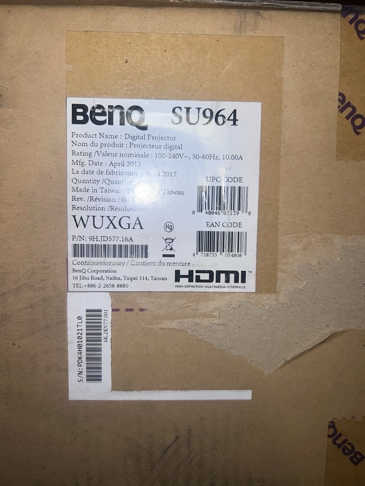 BenQ SU964 6500 lumens WUXGA Large Venue Projector 1080P Full HD New