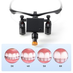 Dental 4.0X Surgical Medical Loupes Magnifier Binocular Ergo+ LED Head Light
