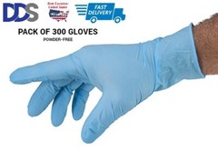 Nitrile Exam Gloves, Powder free, SIZE MEDIUM, PACK OF 300 (NEW & FAST SHIPPING)