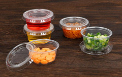 EDI Clear Disposable Plastic Portion Cups with 100 Count (Pack of 1),