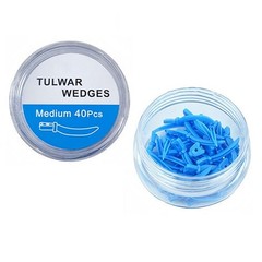 40Pcs Dental Tulwar Wedges Sectional Matrix System Plastic Diastema Wedge Refill