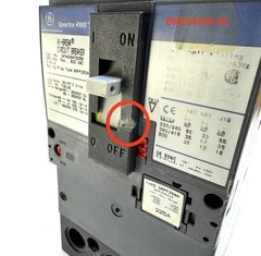 General Electric SFHA36AT0250 250A Breaker w/225A Plug (CHIPPED)
