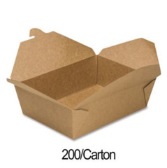 GEN KS10122 Take-Out Box, 76 oz, 8.58 x 6.28 x 2.4, Brown, Paper, 200/Ct
