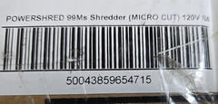 Fellowes Powershred 99Ms 4609001 12-Sheet Micro-Cut Paper Shredder