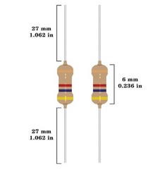 50 Values 1/4W 0 Ohm to 10M Ohm 5 Carbon Film Resistor Assortment Kit Common