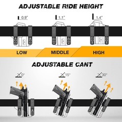 1911 Holster, IWB & OWB Convertible – Optic Cut – Fits 1911 5″ No Rail – Incl…