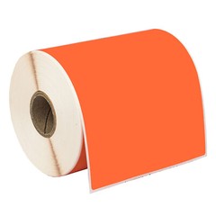 ZEBRA 4×6 COLOR (4″ x 6″) ORANGE Direct Thermal Labels 1″ Core – (15) Rolls/250