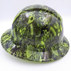 FULL BRIM Hard Hat custom hydro dipped , NEW DEALERS CHOICE LIME NEW