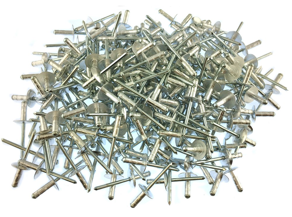 250 3/16″ Large Head Multi Grip Mill Finish Aluminum Pop Rivets #2303