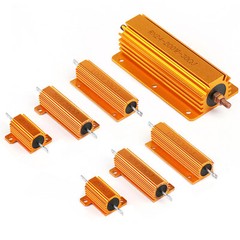 5W – 500W Golden Aluminium Load Resistor Wirewound Various Values 0.1 – 10K Ohm