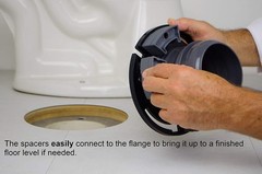 FlexOn 4-Inch Toilet Flange Repair Kit, No-Wax Commode Flange with Spacer,…