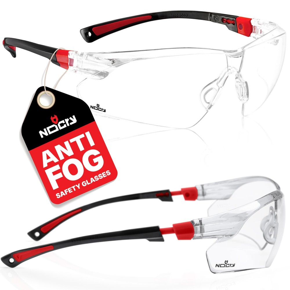 Clear Safety Glasses for Men and Women with Anti-Fog and Scratch Resistant Wr…