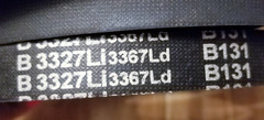 NEW B131 V-Belt, B/5L, (0.656in x 134in OC)