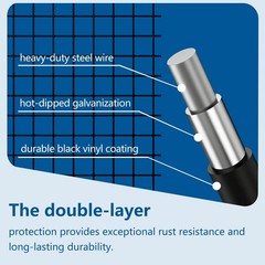 Black Hardware Cloth 1/2 inch 19Ga PVC Coated Wire Mesh Vinyl Coated Fence We…