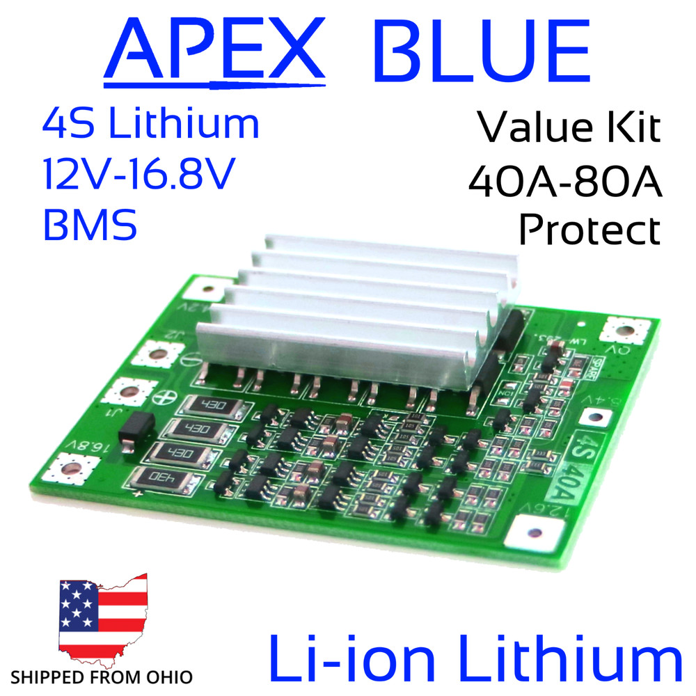 4S 40A BMS 12v – 16v Heatsink Kit Li-ion Lithium Battery Charger Balance