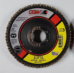 CGW 4-1/2″ 40 Grit & 80 Grit Combo Flapper Grinding Wheel for Metal ~ USA Made
