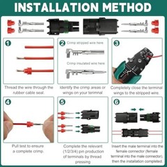 401PCS 25 Sets Weather Pack Connectors Kit, 1 2 3 4 6Pin Automotive
