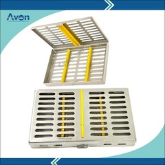 Set of 2 Sterilization Cassettes w/ Silicone Inserts 7″L x 5.5″W x 1.25″H