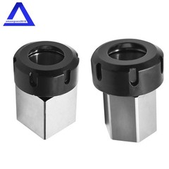 ER40 Hex + ER40 Square Collet Block Chuck Holder for CNC Lathe Engraving Machine