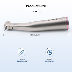 Dental Electric LED Standard 1:5 Fiber Optic Contra Angle Handpiece High Speed