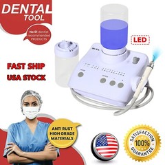 Dental Piezo Ultrasonic Scaler With 5 Tips&2 bottles Fit EMS Cavitron-LED