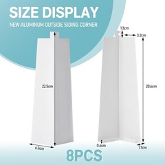 Elegant 8 Inch White Aluminum Siding Corner Caps – Easy Installation Included