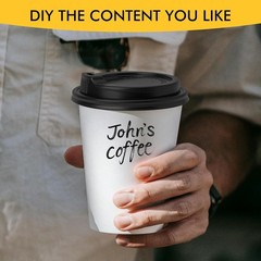 50 pack] Disposable Coffee Cups with Lids 12 oz, Hot Paper Cups with Lids, To Go