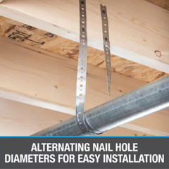 3/4 In. X 25 Ft. 28-Gauge Galvanized Pipe Hanger Strap (2-Pack)