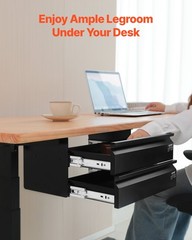 VEVOR 2 Drawer 16″ Under Desk Drawer Organizer Slide-out Drawer Space Office