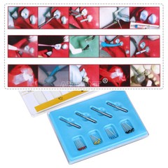 5 Packs Dental High-intensity AAA Fiber Posts Resin Screw Thread Glass 4 Drills