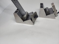 Pair Of Machinist V Blocks Fixtures 30 Degrees Jig Angle Block And Clamps