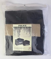 Large Black Cavas POLICE Logo Equipment Gear Bag Rothco 8116